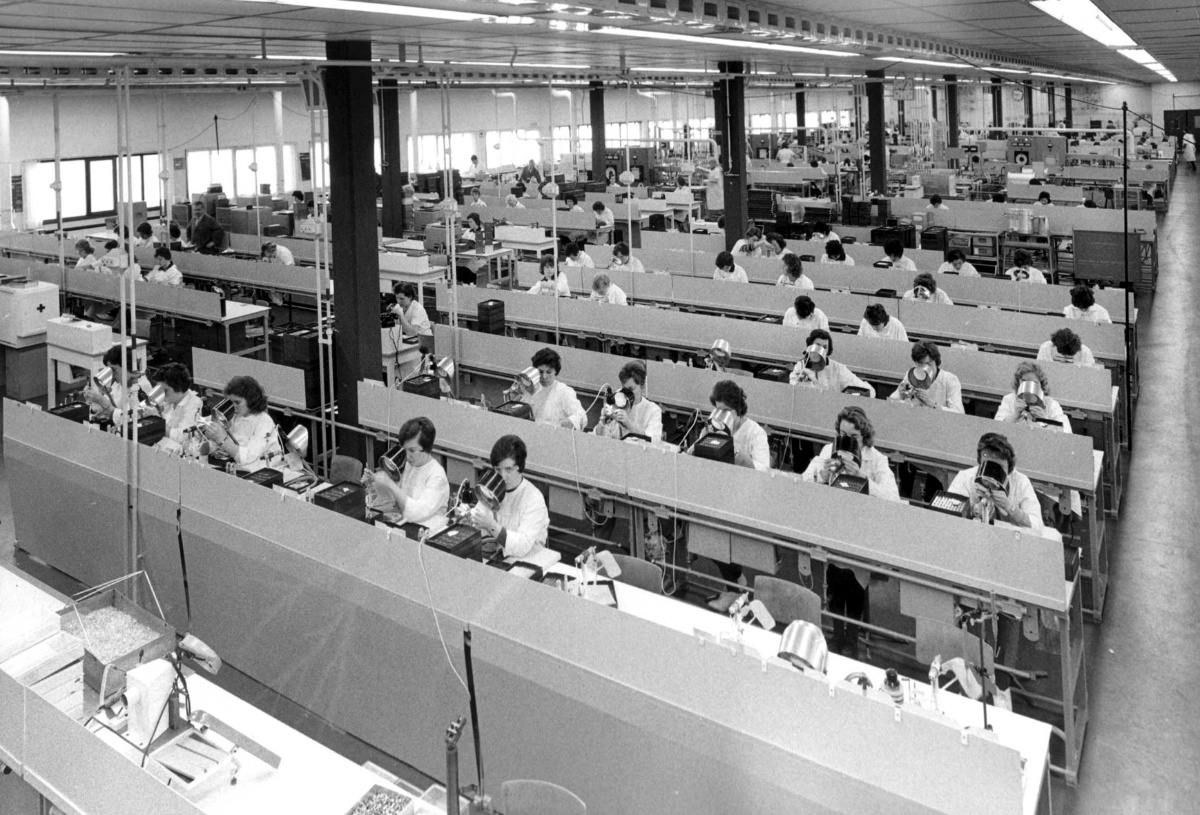 漢堡的首條晶體管生產(chǎn)線生產(chǎn)OC70和OC71二極管